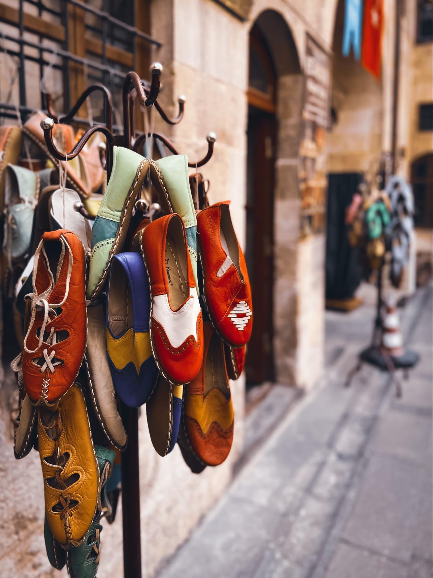 Used Shoes On Display